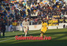 Salernitana Frosinone e’ ripresa la vendita nei diversi punti della città e provincia dalle ore 16,00 di oggi