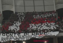 Bari Salernitana 15.03.2025 un minuto di silenzio per Bruno Pizzul