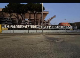 Vincenzo De Luca giù le mani dalla nostra Salernitana- Curva Sud Siberiano